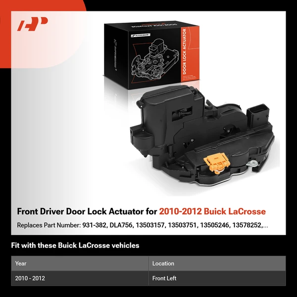 Front Driver Door Lock Actuator for 2010-2012 Buick LaCrosse