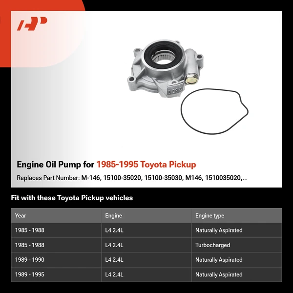 Engine Oil Pump for 1985-1995 Toyota Pickup