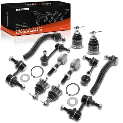 2003-2007 Honda Accord A Set of 12 Ball Joint Sway Bar Link and Tie Rod End Kit Front & Rear A-Premium APCA2374