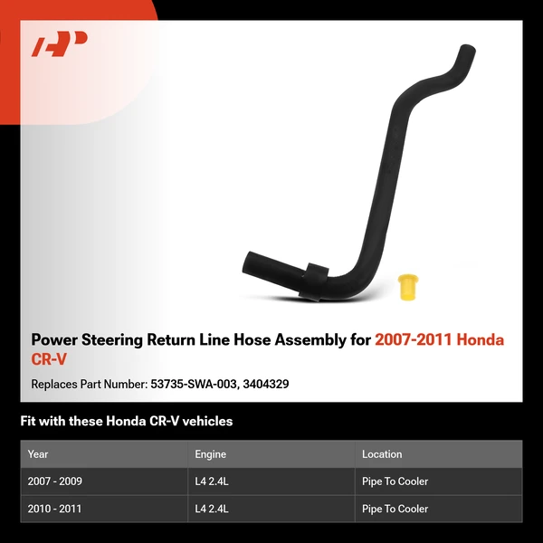 Power Steering Return Line Hose Assembly for 2007-2011 Honda CR-V