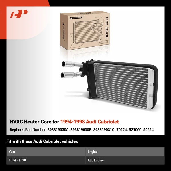 HVAC Heater Core for 1994-1998 Audi Cabriolet