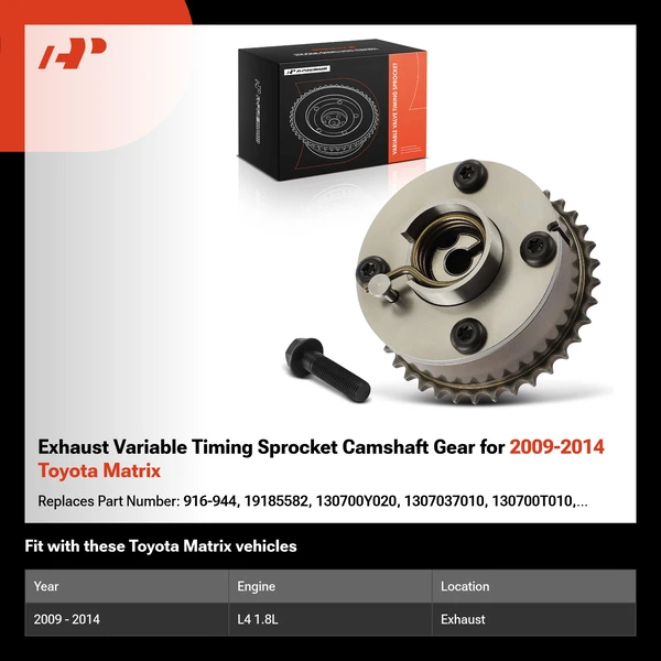 Exhaust Variable Timing Sprocket Camshaft Gear for 2009-2014 Toyota Matrix