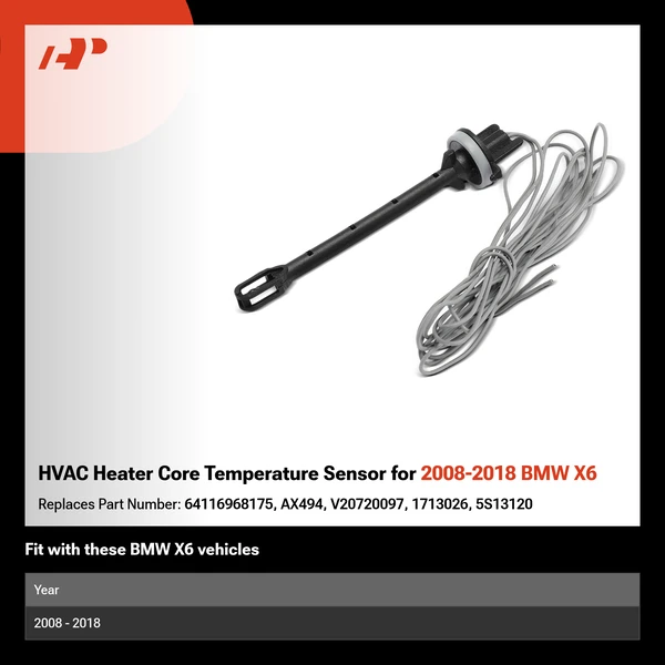 HVAC Heater Core Temperature Sensor for 2008-2018 BMW X6