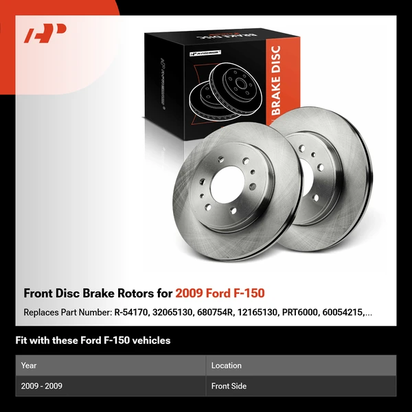 Front Disc Brake Rotors for 2009 Ford F-150