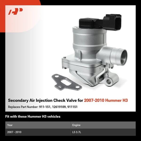 Secondary Air Injection Check Valve for 2007-2010 Hummer H3