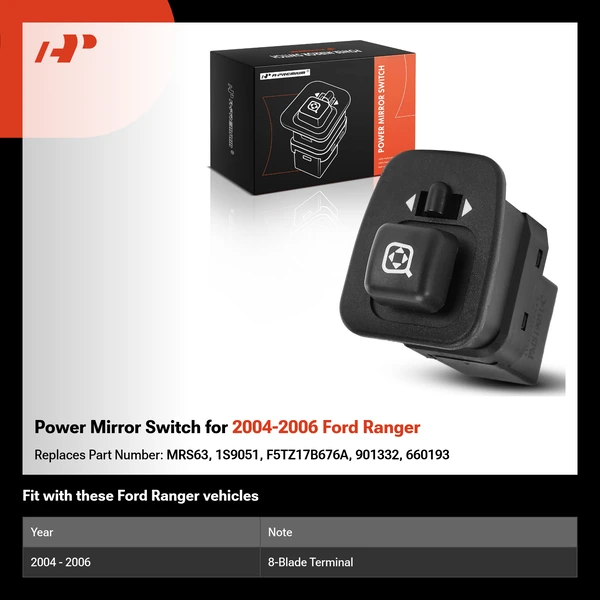 Power Mirror Switch for 2004-2006 Ford Ranger