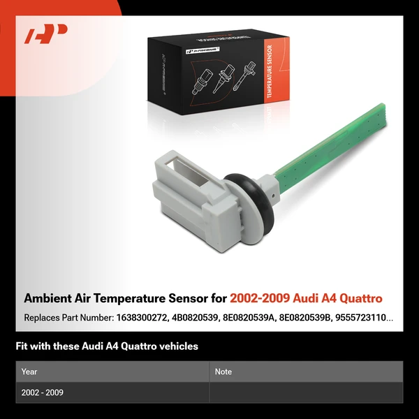 Ambient Air Temperature Sensor for 2002-2009 Audi A4 Quattro