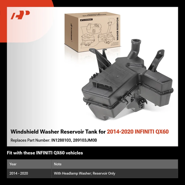 Windshield Washer Reservoir Tank for 2014-2020 INFINITI QX60