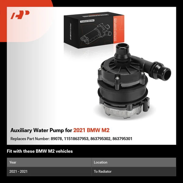 Auxiliary Water Pump for 2021 BMW M2
