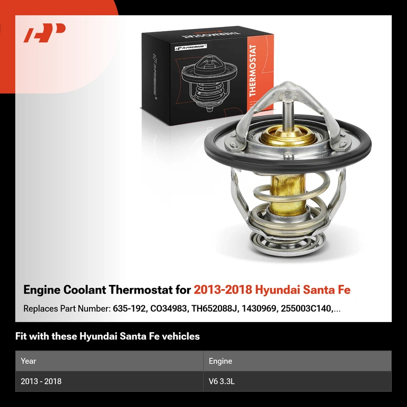 Engine Coolant Thermostat for 2013-2018 Hyundai Santa Fe