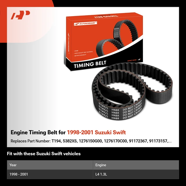 Engine Timing Belt for 1998-2001 Suzuki Swift