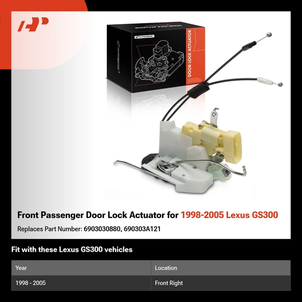 Front Passenger Door Lock Actuator for 1998-2005 Lexus GS300