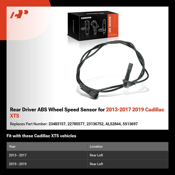 Rear Driver ABS Wheel Speed Sensor for 2013-2017 2019 Cadillac XTS