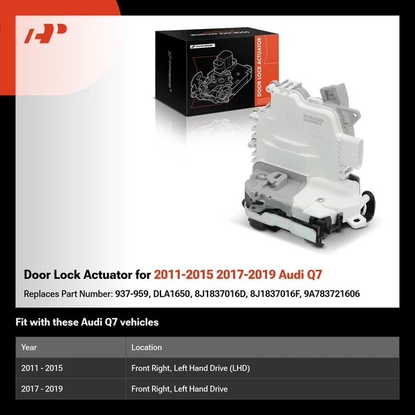 Door Lock Actuator for 2011-2015 2017-2019 Audi Q7