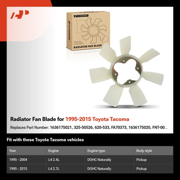 Radiator Fan Blade for 1995-2015 Toyota Tacoma