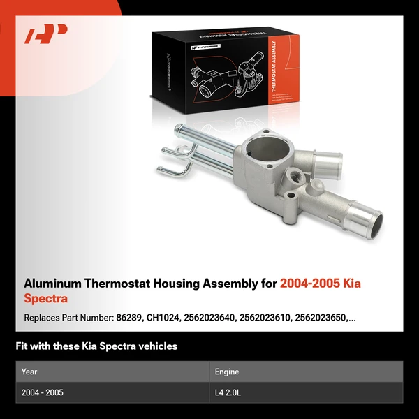 Aluminum Thermostat Housing Assembly for 2004-2005 Kia Spectra