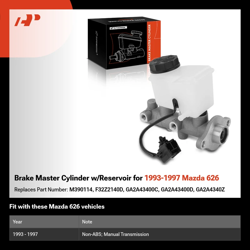 Brake Master Cylinder w/Reservoir for 1993-1997 Mazda 626