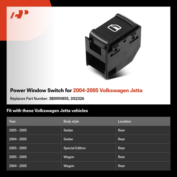 Power Window Switch for 2004-2005 Volkswagen Jetta