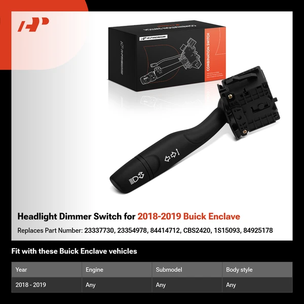 Headlight Dimmer Switch for 2018-2019 Buick Enclave
