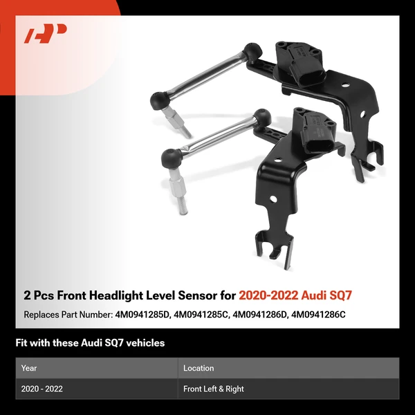 2 Pcs Front Headlight Level Sensor for 2020-2022 Audi SQ7