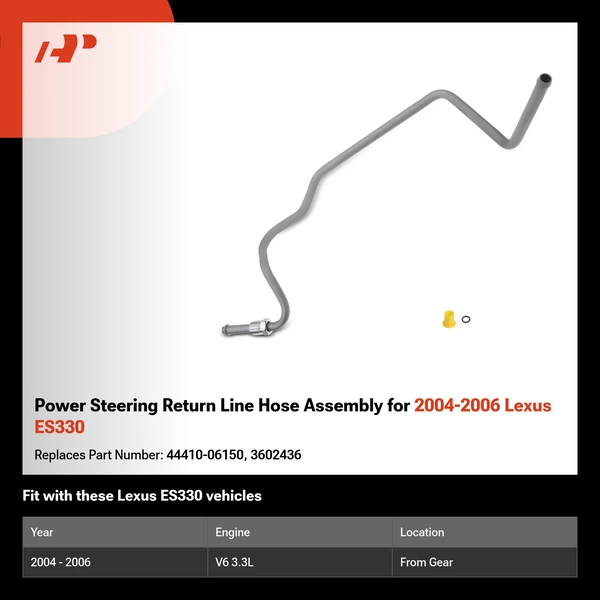 Power Steering Return Line Hose Assembly for 2004-2006 Lexus ES330
