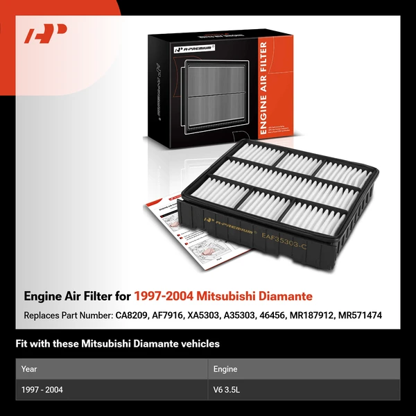 Engine Air Filter for 1997-2004 Mitsubishi Diamante