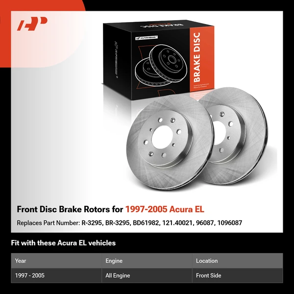 Front Disc Brake Rotors for 1997-2005 Acura EL