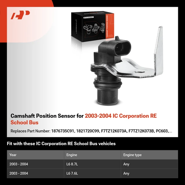 Camshaft Position Sensor for 2003-2004 IC Corporation RE School Bus