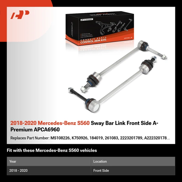 2018-2020 Mercedes-Benz S560 Sway Bar Link Front Side A-Premium APCA6960