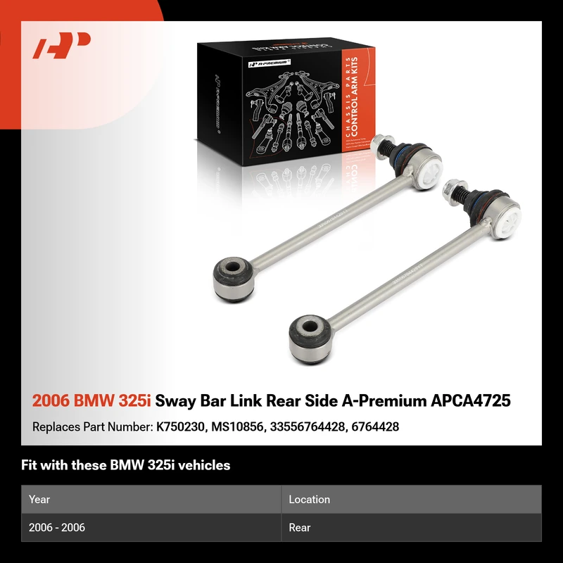 2006 BMW 325i Sway Bar Link Rear Side A-Premium APCA4725