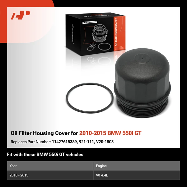 Oil Filter Housing Cover for 2010-2015 BMW 550i GT