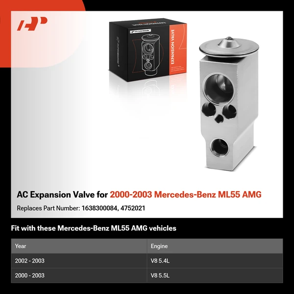 AC Expansion Valve for 2000-2003 Mercedes-Benz ML55 AMG