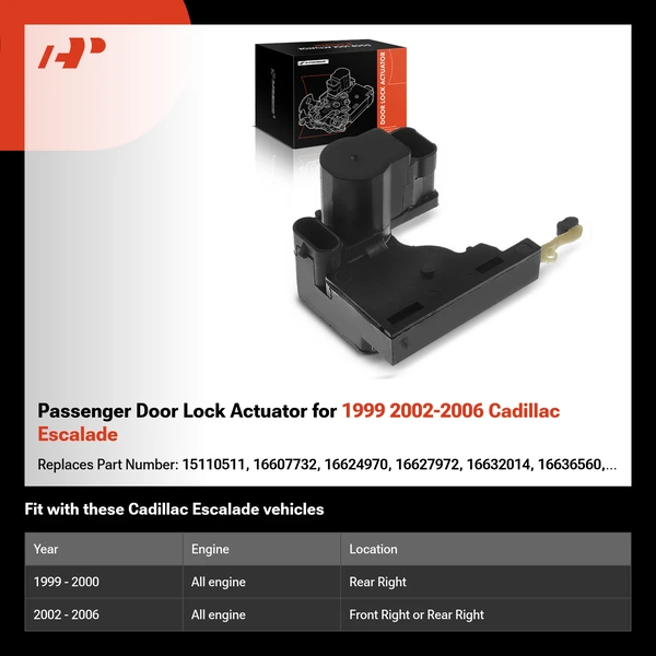 Passenger Door Lock Actuator for 1999 2002-2006 Cadillac Escalade