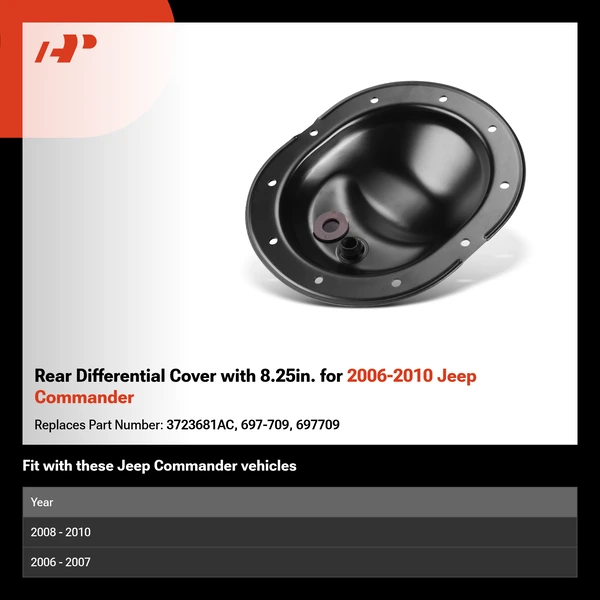 Rear Differential Cover with 8.25in. for 2006-2010 Jeep Commander