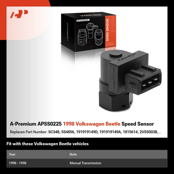 A-Premium APSS0225 1998 Volkswagen Beetle Speed Sensor