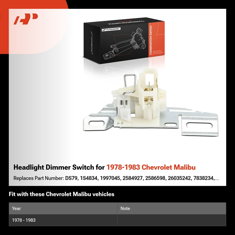 Headlight Dimmer Switch for 1978-1983 Chevrolet Malibu