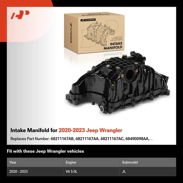 Intake Manifold for 2020-2023 Jeep Wrangler