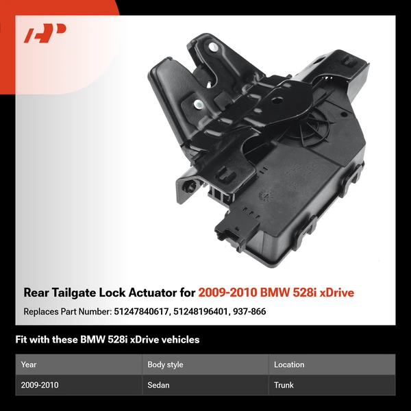 Rear Tailgate Lock Actuator for 2009-2010 BMW 528i xDrive