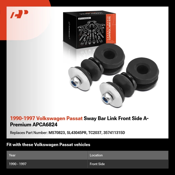 1990-1997 Volkswagen Passat Sway Bar Link Front Side A-Premium APCA6824
