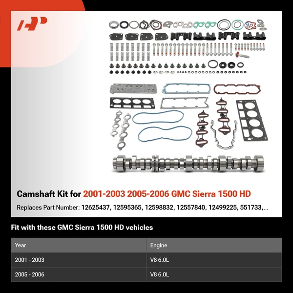 Camshaft Kit for 2001-2003 2005-2006 GMC Sierra 1500 HD