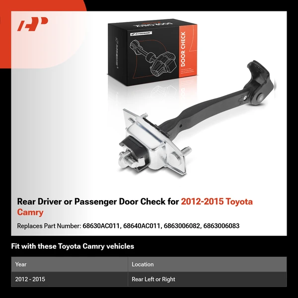 Rear Driver or Passenger Door Check for 2012-2015 Toyota Camry