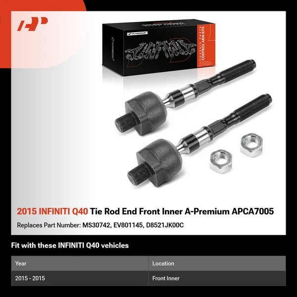 2015 INFINITI Q40 Tie Rod End Front Inner A-Premium APCA7005