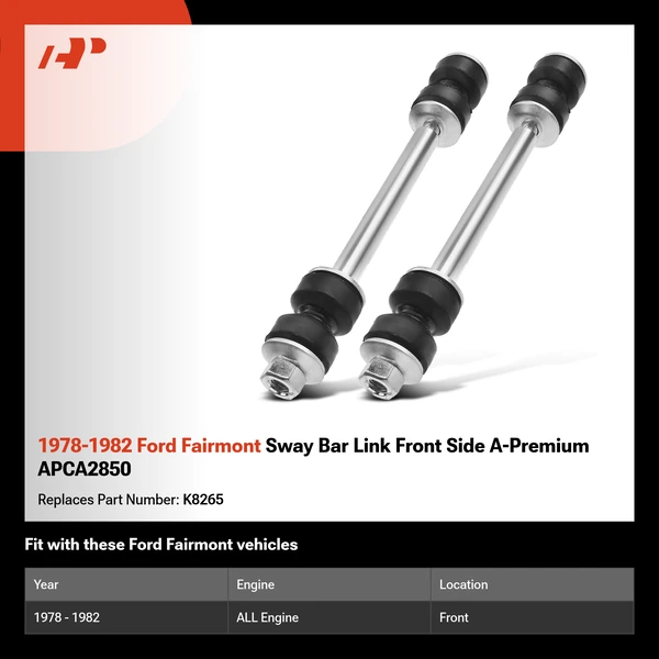 1978-1982 Ford Fairmont Sway Bar Link Front Side A-Premium APCA2850