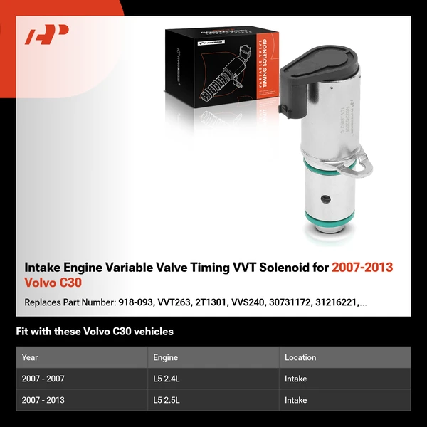 Intake Engine Variable Valve Timing VVT Solenoid for 2007-2013 Volvo C30