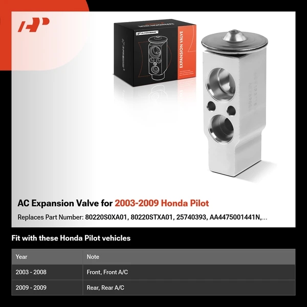 AC Expansion Valve for 2003-2009 Honda Pilot