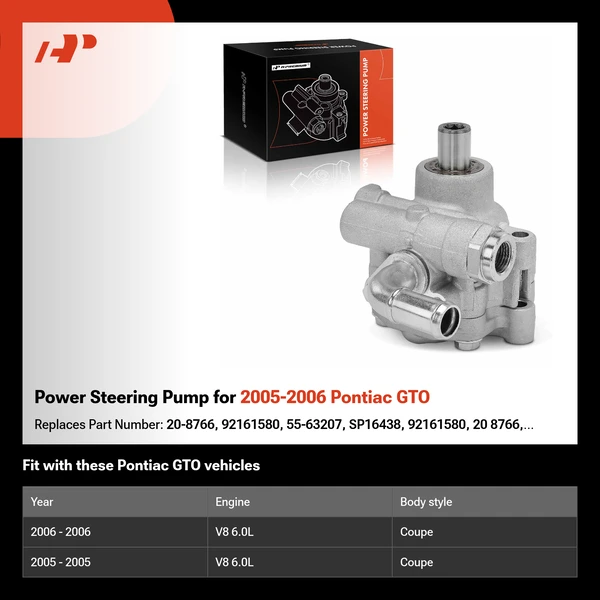 Power Steering Pump for 2005-2006 Pontiac GTO
