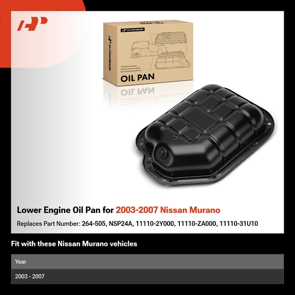 Lower Engine Oil Pan for 2003-2007 Nissan Murano