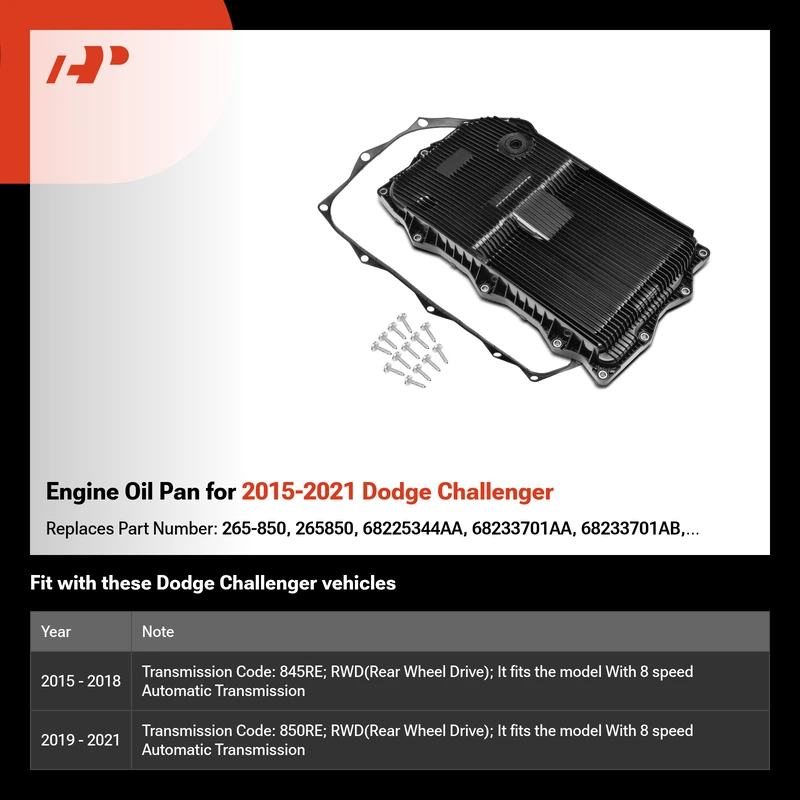 Transmission Oil Pan for 2015-2021 Dodge Challenger