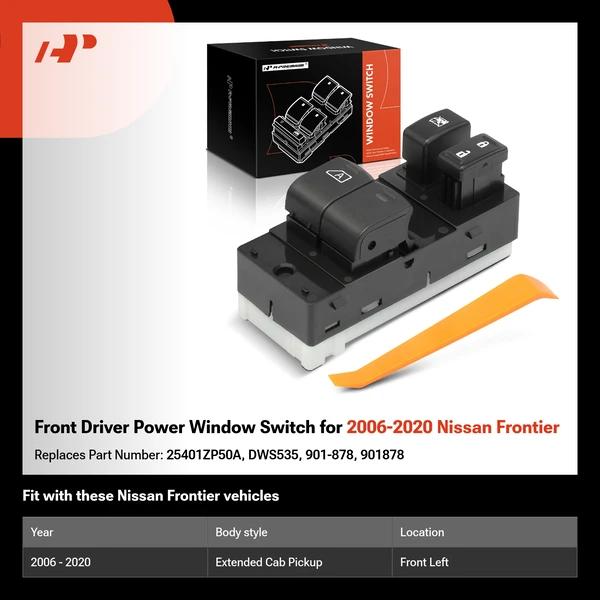 Front Driver Power Window Switch for 2006-2020 Nissan Frontier