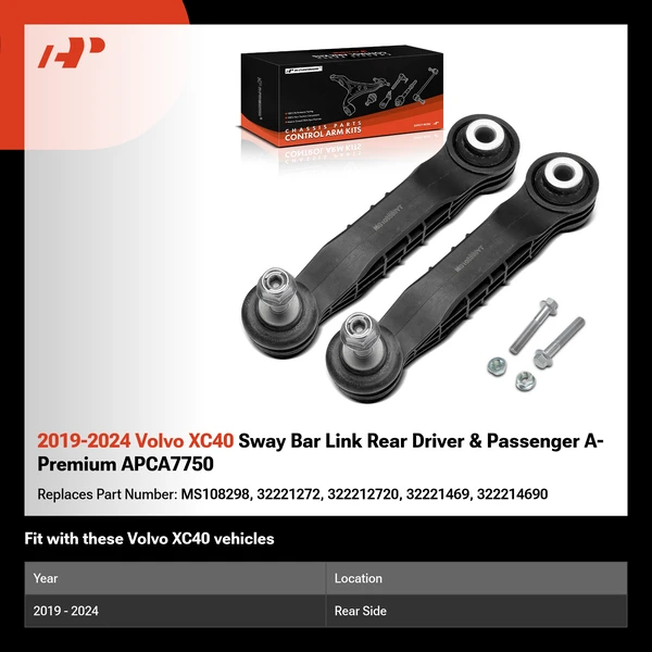 2019-2024 Volvo XC40 Sway Bar Link Rear Driver & Passenger A-Premium APCA7750